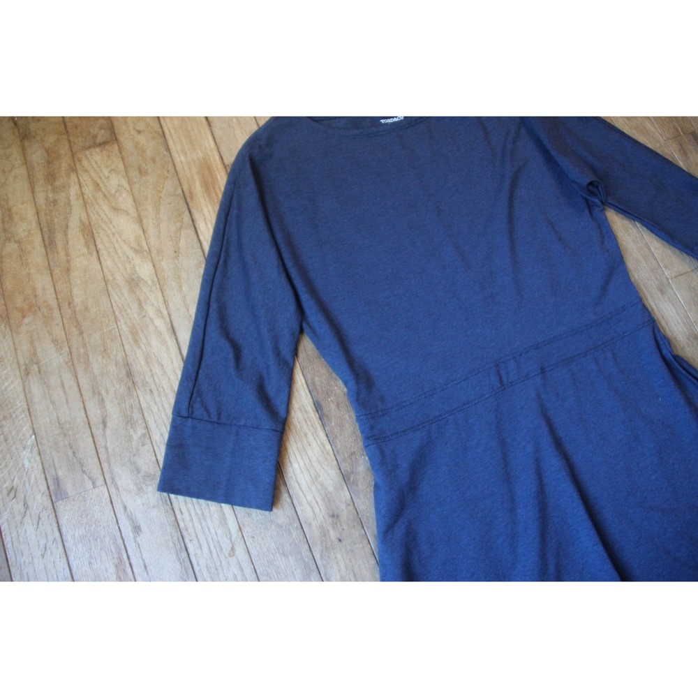 Toad&Co Mizdress Blue Knit Fit and Flare‎ Casual Dress 3/4 Sleeve Career - Picture 3 of 7